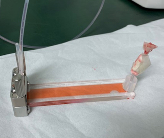 Test Chip During Experiment